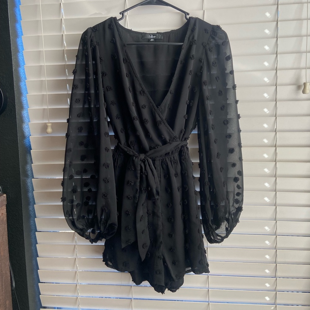 Lulus Black Frill Factor Romper